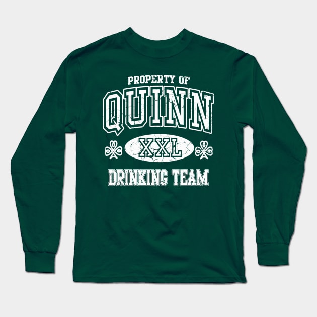 Quinn Irish Drinking Team St Patricks Day Long Sleeve T-Shirt by E